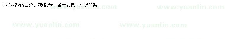 求購9公分櫻花