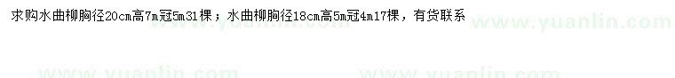 求購胸徑18、20公分水曲柳
