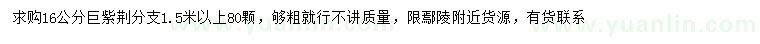 求購16公分巨紫荊