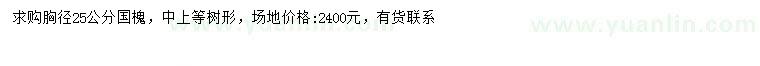 求購胸徑25公分國槐
