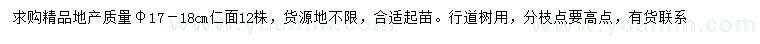 求購胸徑17-18公分仁面