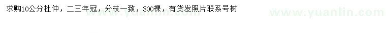 求購10公分杜仲