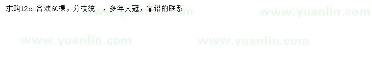 求購(gòu)12公分合歡