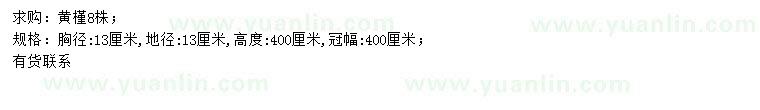 求購(gòu)胸徑13公分黃槿