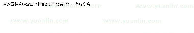 求購胸徑18公分國槐