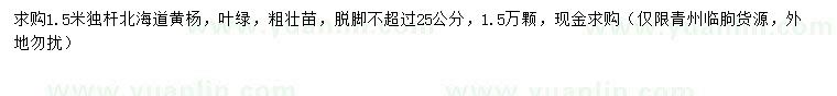 求購1.5米北海道黃楊