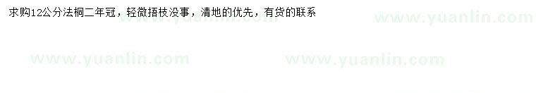 求購(gòu)12公分法桐