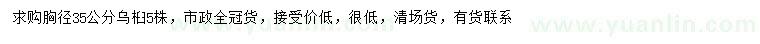 求購(gòu)胸徑35公分烏桕