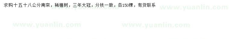 求購15、18公分南欒