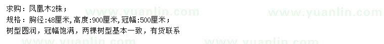 求購胸徑48公分鳳凰木