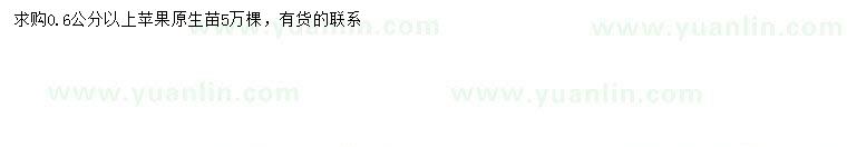 求購0.6公分以上蘋果