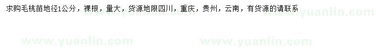 求購地徑1公分毛桃