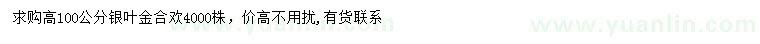 求購(gòu)高100公分銀葉金合歡