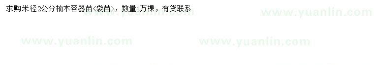 求購米徑2公分楠木