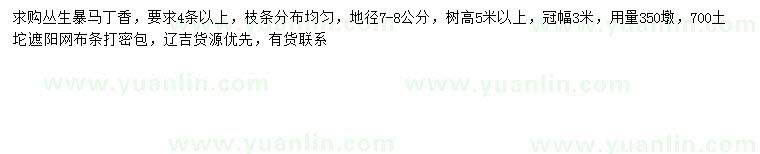 求購冠幅3米叢生暴馬丁香