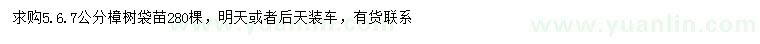 求購5、6、7公分樟樹