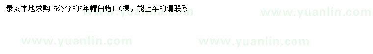 求購15公分白蠟