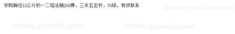 求購(gòu)胸徑12公分法桐