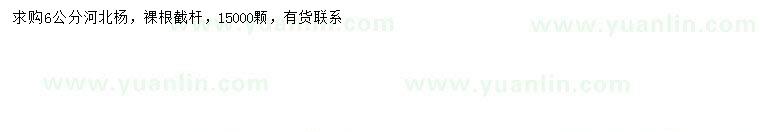 求購(gòu)6公分河北楊