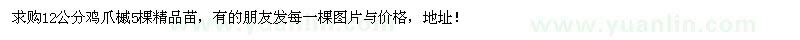 求购12公分鸡爪槭5棵精品苗