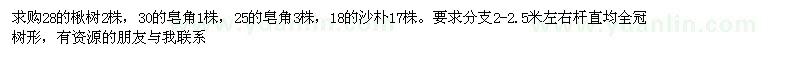 求购楸树、皂角、沙朴