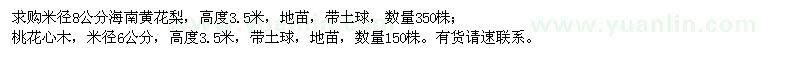 求购米径8公分海南黄花梨、米径6公分桃花心木