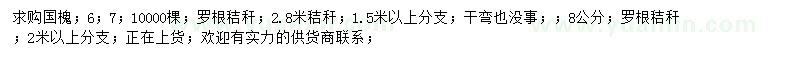 求购6、7、8公分国槐