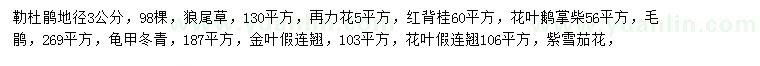 求购勒杜鹃、狼尾草、再力花等