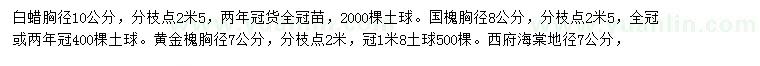 求购白蜡、国槐、黄金槐等