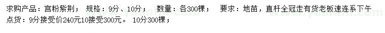 求购9、10公分宫粉紫荆