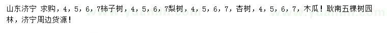 求购柿子树、梨树、杏树等