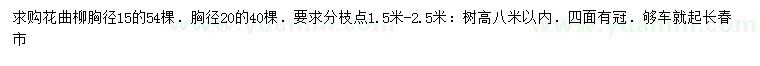 求购胸径15、20公分花曲柳