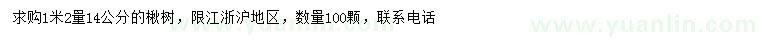 求购1.2米量14公分楸树