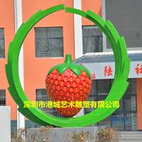 农业标记吉祥物玻璃钢草莓雕塑定制生产厂家