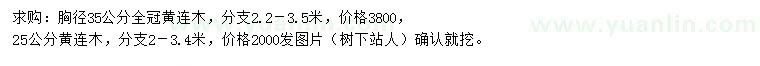 求购胸径25、35公分黄连木