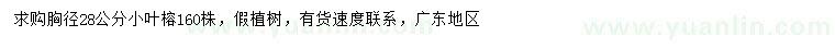 求购胸径28公分小叶榕