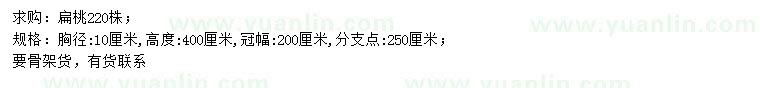 求购胸径10公分扁桃