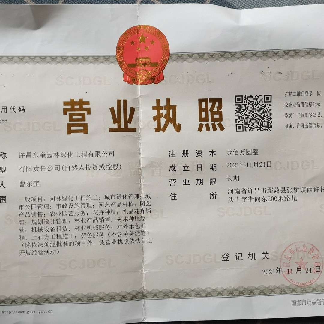 许昌东奎园林绿化工程有限公司